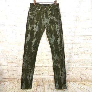 Monfrere Pants Mens 32 Green Greyson Snake Print Velour Skinny 29X32.5 Rock Punk